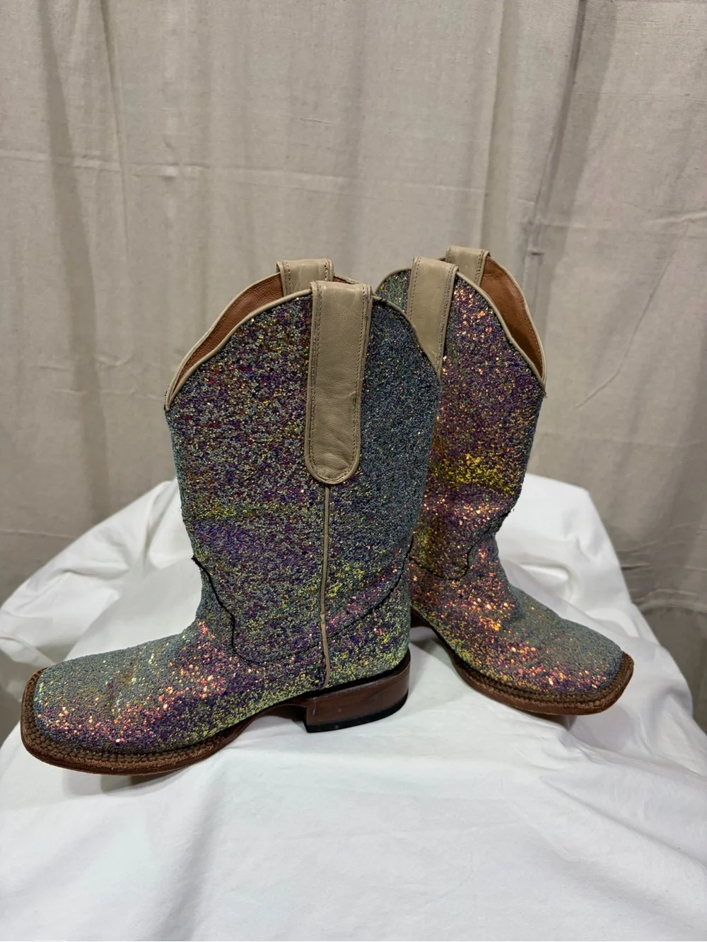 Tanner Mark Blue Mermaid Glitter Boots